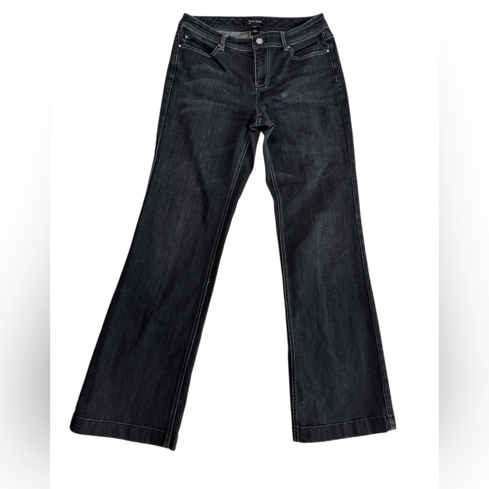 White House Black Market Blanc Charcoal Black Gray Bootleg Jeans Pants Size 6S